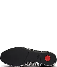 FitFlop Delicato Embellished Melange Woven Raffia Bow Detail Ballet Flats