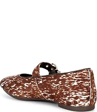 FitFlop Delicato Calf Hair Cow Print Mary Jane Flats