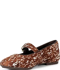 FitFlop Delicato Calf Hair Cow Print Mary Jane Flats