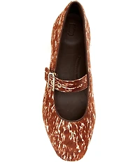 FitFlop Delicato Calf Hair Cow Print Mary Jane Flats