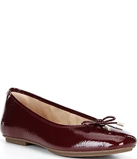 FitFlop Delicato Crinkle Patent Leather Bow Ballet Flats