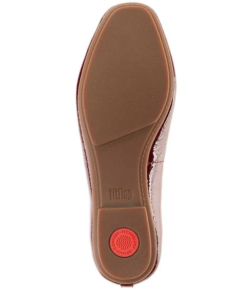 FitFlop Delicato Crinkle Patent Leather Bow Ballet Flats
