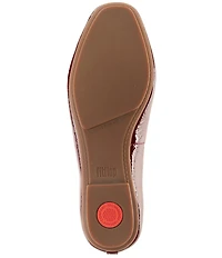 FitFlop Delicato Crinkle Patent Leather Bow Ballet Flats