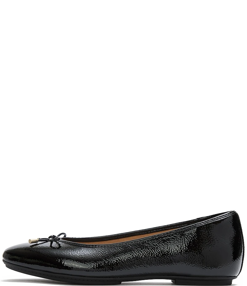 FitFlop Delicato Crinkle Patent Leather Bow Ballet Flats