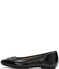 FitFlop Delicato Crinkle Patent Leather Bow Ballet Flats