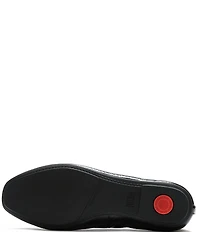 FitFlop Delicato Crinkle Patent Leather Bow Ballet Flats