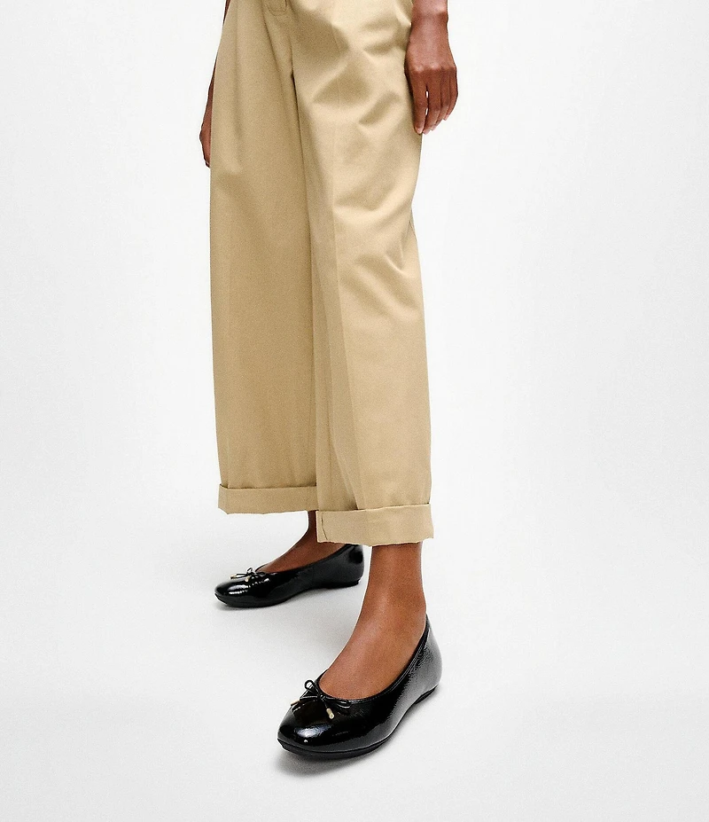 FitFlop Delicato Crinkle Patent Leather Bow Ballet Flats