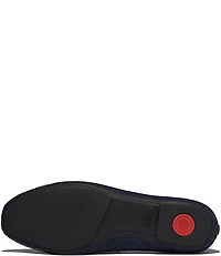 FitFlop Delicato Crystal Cap Toe Denim Flats