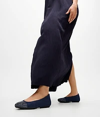 FitFlop Delicato Crystal Cap Toe Denim Flats