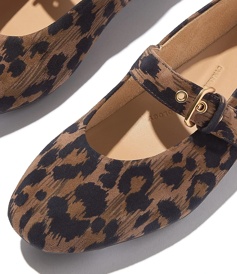 FitFlop Delicato Leopard Buckle Mary Jane Flats