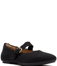 FitFlop Delicato Wave-Edge Canvas Mary Jane Ballet Flats