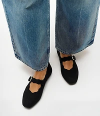 FitFlop Delicato Wave-Edge Canvas Mary Jane Ballet Flats