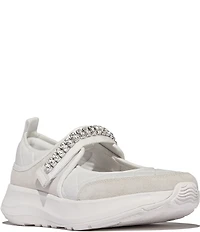 Fitflop F-Mode Flow Quilted Jewel Ornamented Mary Jane Sneakers