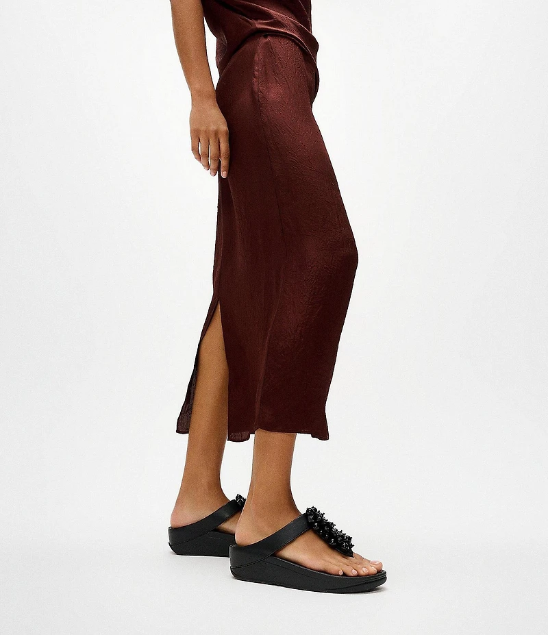 FitFlop Fino Bauble Beaded Ornament Thong Wedge Sandals