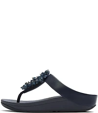 FitFlop Fino Bauble Beaded Ornament Thong Wedge Sandals