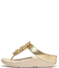 FitFlop Fino Bauble Beaded Ornament Thong Wedge Sandals