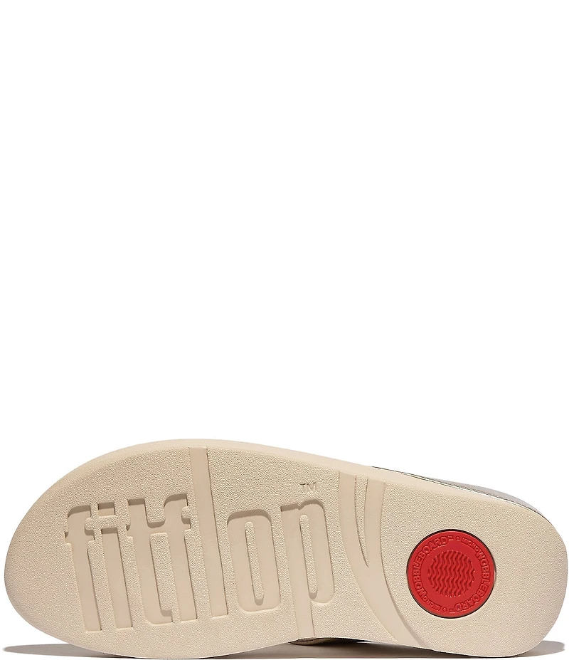 FitFlop Fino Beadie-Button Ornament Thong Wedge Sandals