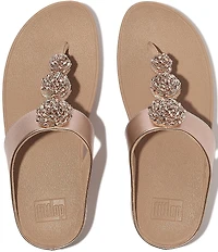 FitFlop Fino Beadie-Button Ornament Thong Wedge Sandals