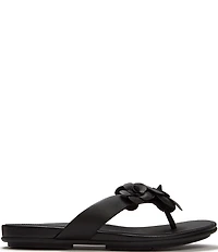 FitFlop Gracie Flower Leather Flip Flops