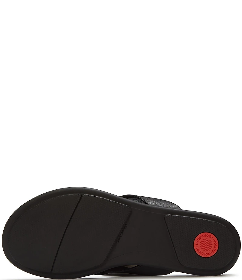 FitFlop Gracie Flower Leather Flip Flops