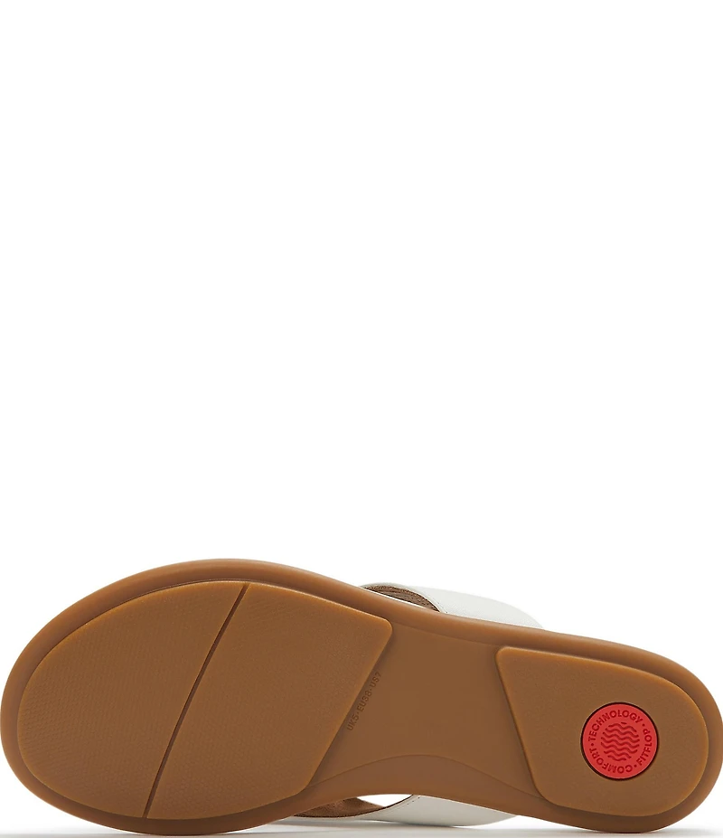 FitFlop Gracie Flower Leather Flip Flops