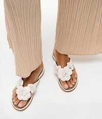 FitFlop Gracie Flower Leather Flip Flops