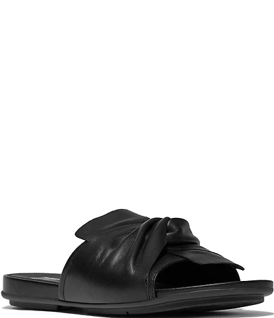 FitFlop Gracie Soft-Twist Leather Slide Sandals