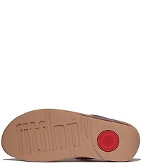 FitFlop Lulu Crystal-Mix Metallic Thong Wedge Sandals