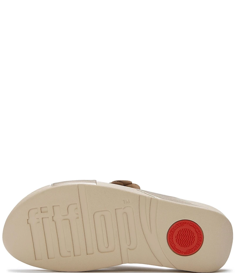 FitFlop Lulu Flower Cross Wedge Slide Sandals