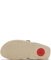 FitFlop Lulu Flower Toe-Post Wedge Slide Sandals