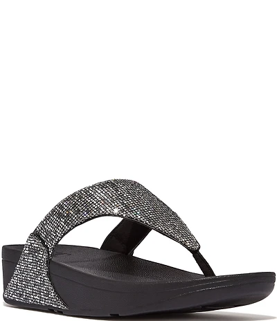 FitFlop Lulu Glitterball Thong Wedge Sandals
