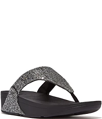 FitFlop Lulu Glitterball Thong Wedge Sandals