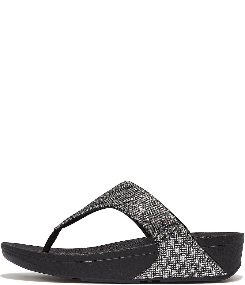 FitFlop Lulu Glitterball Thong Wedge Sandals
