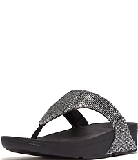 FitFlop Lulu Glitterball Thong Wedge Sandals