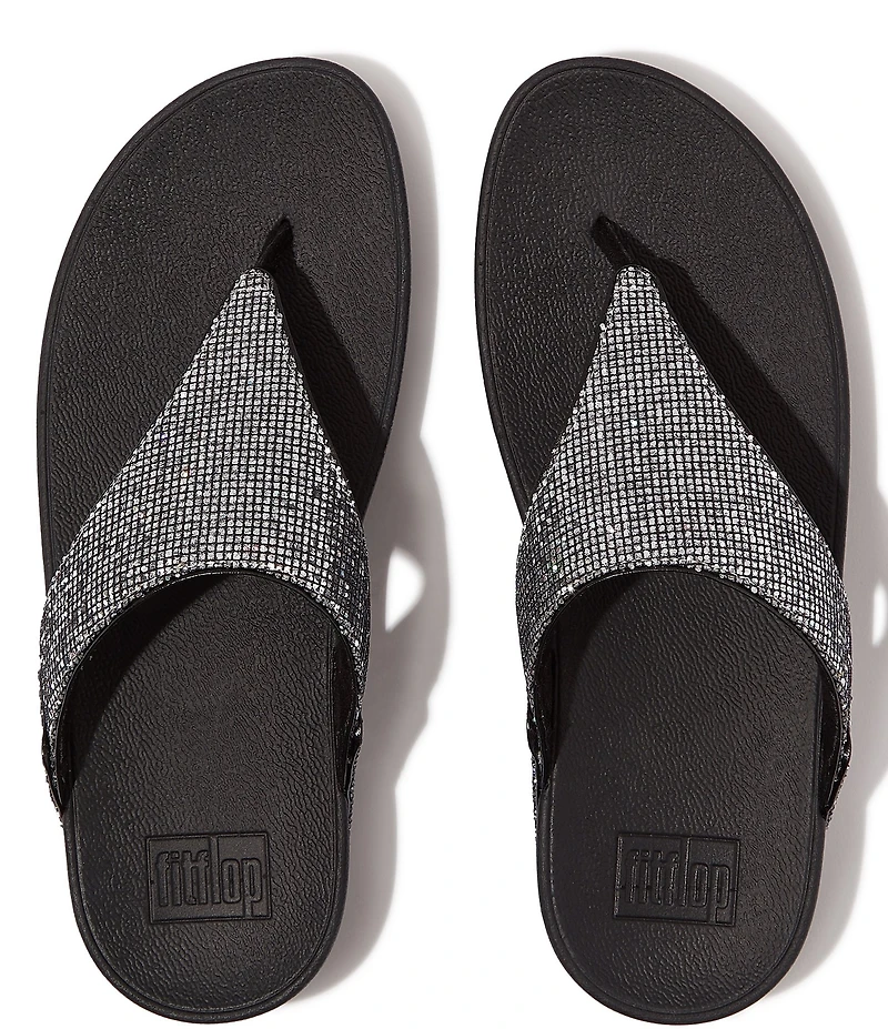 FitFlop Lulu Glitterball Thong Wedge Sandals
