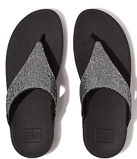 FitFlop Lulu Glitterball Thong Wedge Sandals