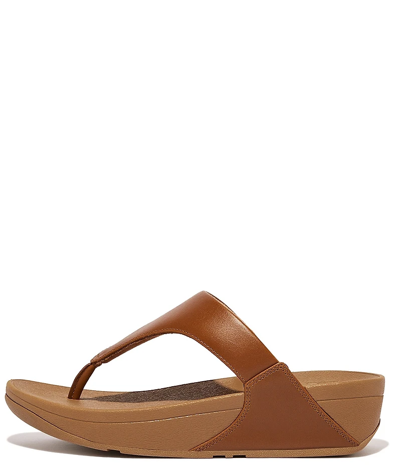 FitFlop Lulu Leather Platform Thong Wedge Sandals