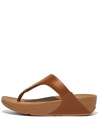 FitFlop Lulu Leather Platform Thong Wedge Sandals