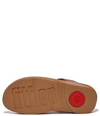 FitFlop Lulu Leather Platform Thong Wedge Sandals