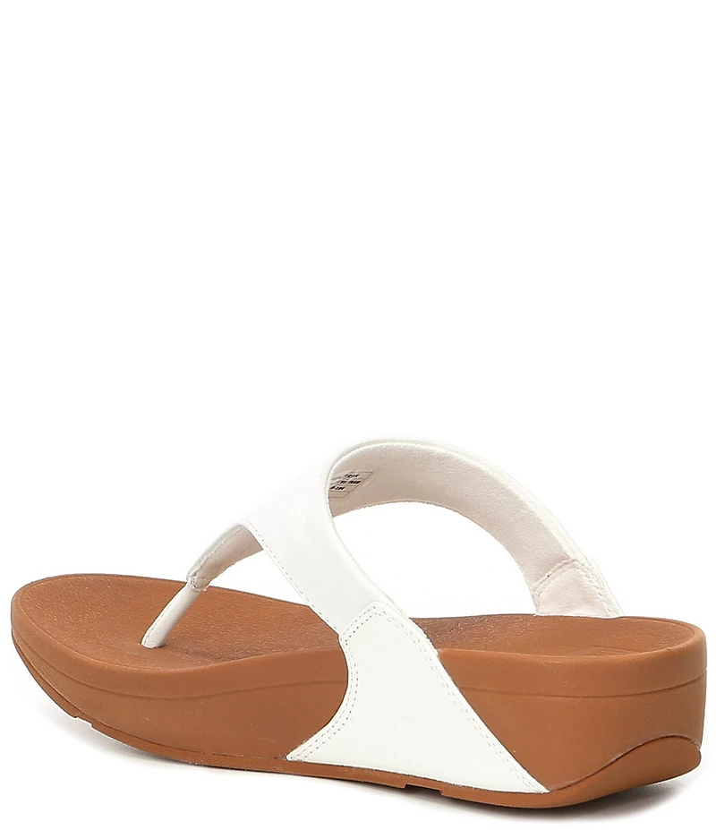 FitFlop Lulu Leather Platform Thong Wedge Sandals
