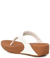 FitFlop Lulu Leather Platform Thong Wedge Sandals