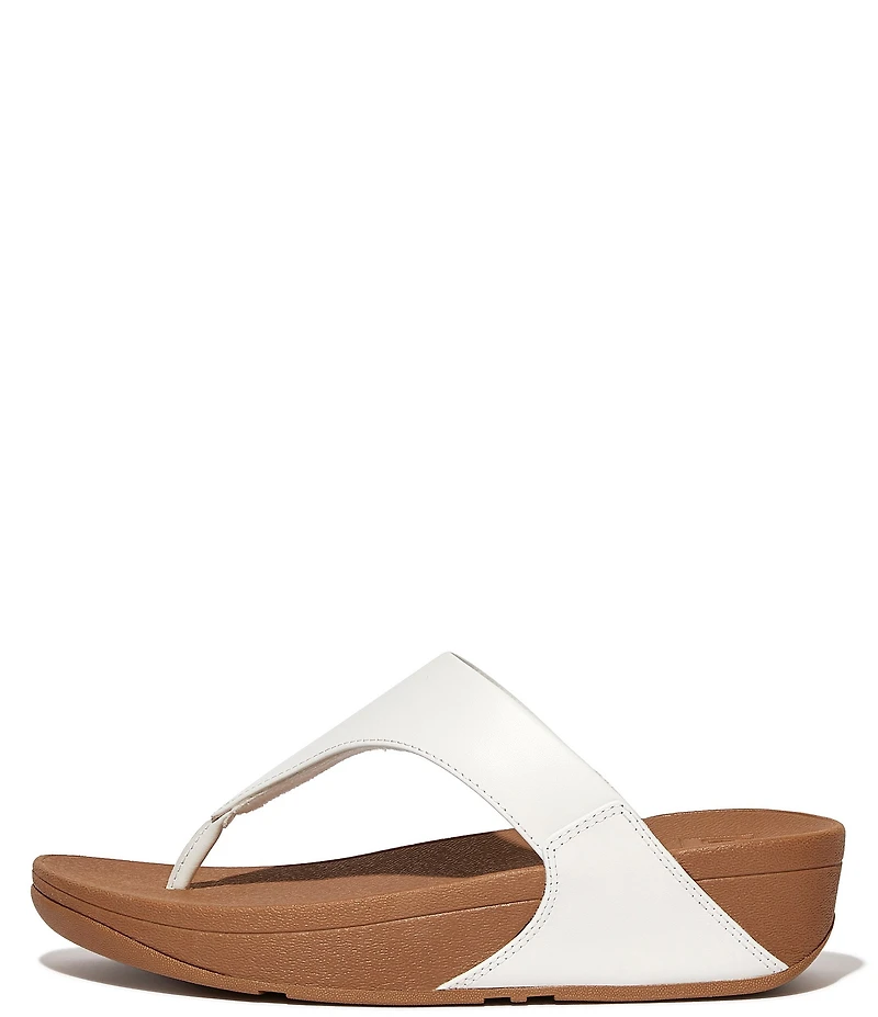 FitFlop Lulu Leather Platform Thong Wedge Sandals