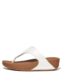 FitFlop Lulu Leather Platform Thong Wedge Sandals