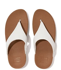 FitFlop Lulu Leather Platform Thong Wedge Sandals