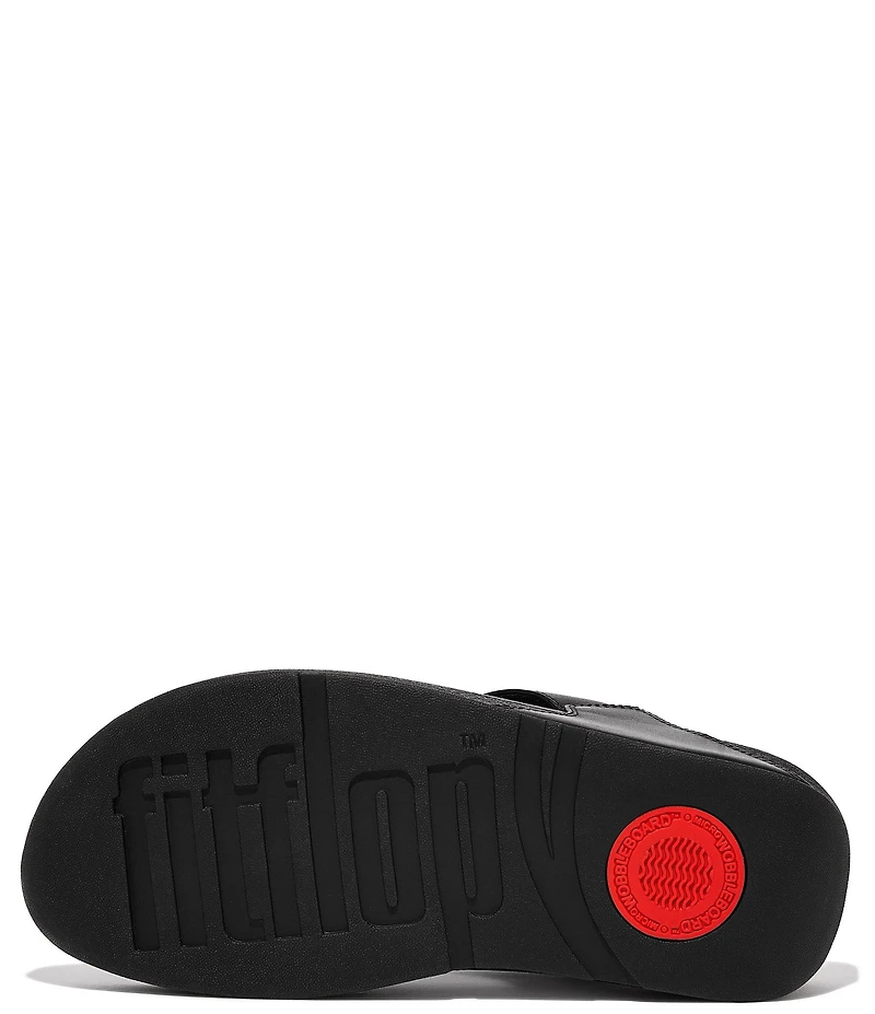 FitFlop Lulu Leather Platform Thong Wedge Sandals