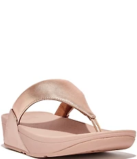 FitFlop Lulu Leather Platform Thong Wedge Sandals