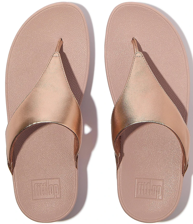 FitFlop Lulu Leather Platform Thong Wedge Sandals