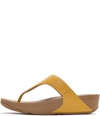 FitFlop Lulu Leather Platform Thong Wedge Sandals