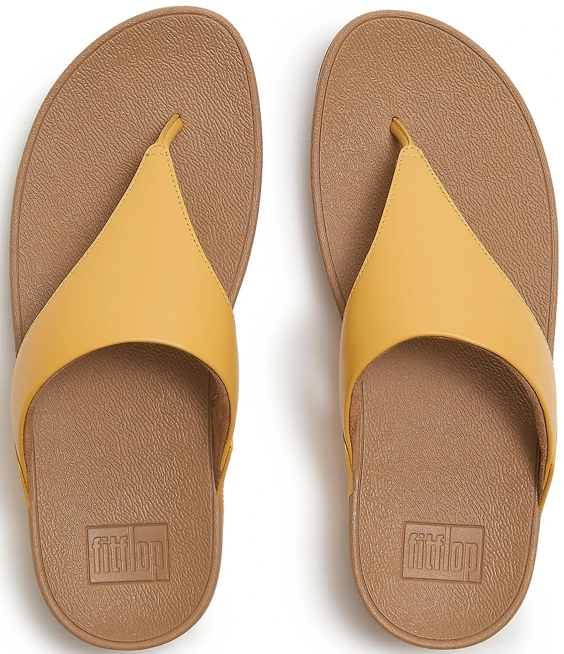 FitFlop Lulu Leather Platform Thong Wedge Sandals