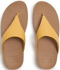 FitFlop Lulu Leather Platform Thong Wedge Sandals